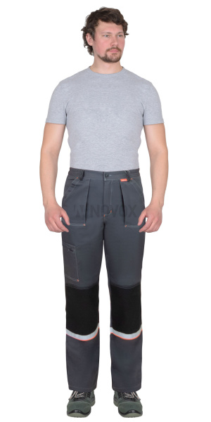 Брюки "РОДОС" темно-серые с черным