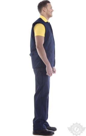 Жилет "Эксперт" зимний темно-синий (эконом)