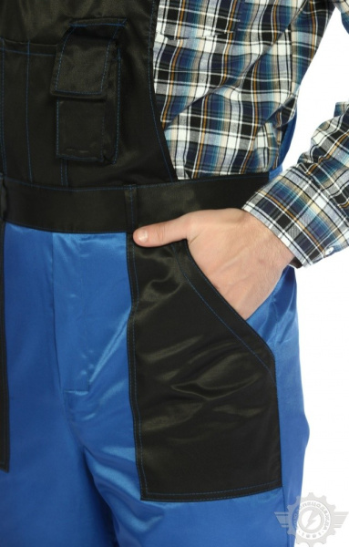 Полукомбинезон "Мастер" василек-черный