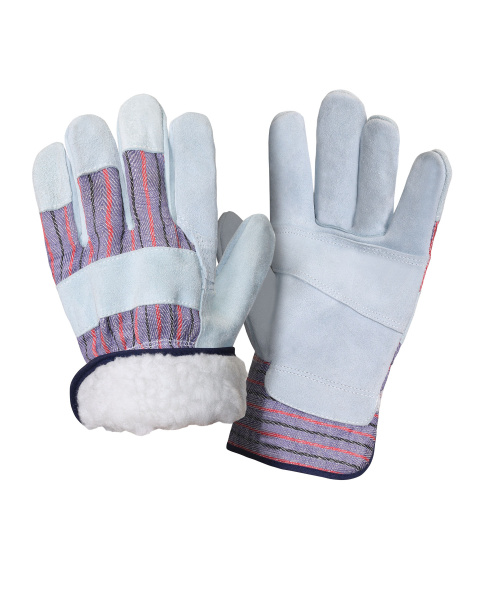 Перчатки спилковые комбинированные утепленные Safeprotect ЮГРА (меховые) р. 10,5