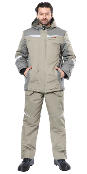 Костюм «ОЗОН» зимний, куртка/брюки, св.оливковый/т.оливковый