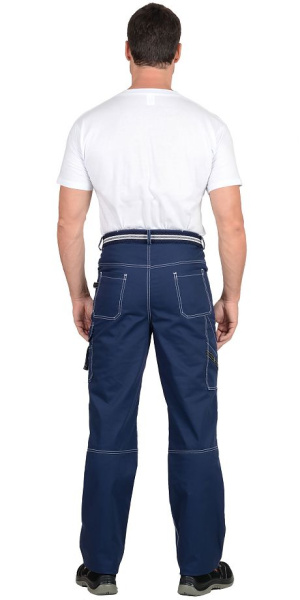 Брюки мужские летние "ПРЕСТИЖ" синие, кант СВМ