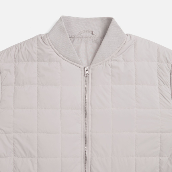 Куртка-бомбер унисекс Warmbridge, светло-серая