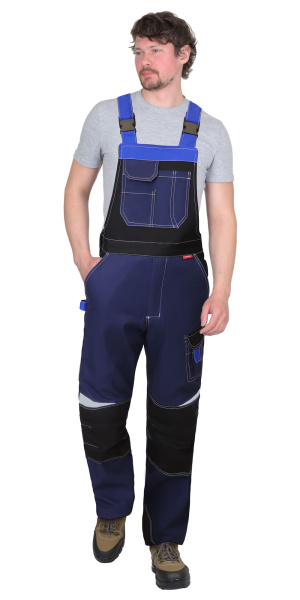 Костюм ФАВОРИТ-МЕГА куртка (чз), п/к т.синий с черным и васильковым, СОП