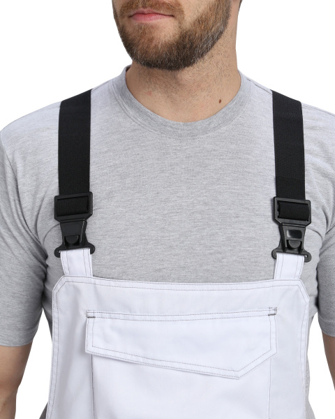 Полукомбинезон ЦИТРИН белый со средне-серым (ЧЗ)