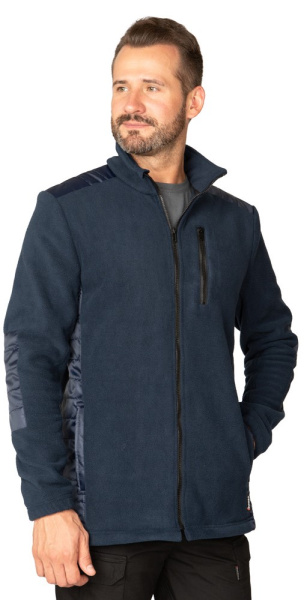 Куртка "Кеми" флисовая без капюшона тёмно-синяя