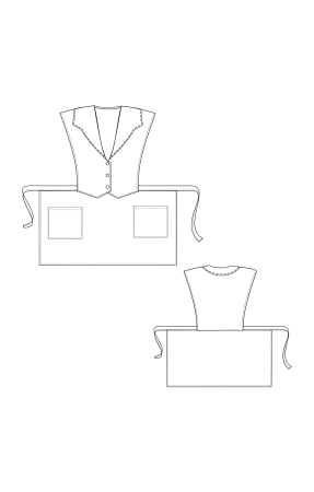 Фартук-жилетка "Маша" синяя