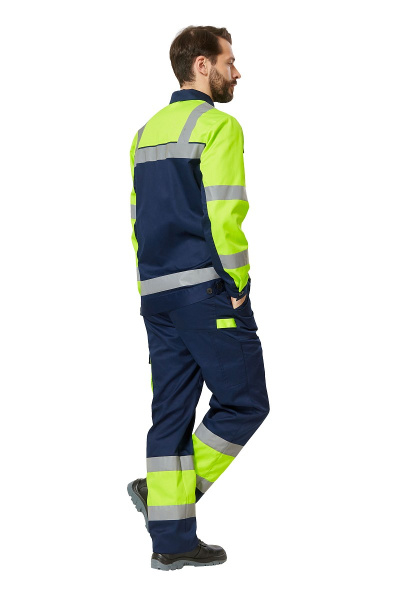 Костюм рабочий мужской летний "Илион Сигнал" цвет желтый/темно-синий