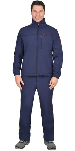 Костюм "Азов", куртка (чз), брюки, синий софтшелл пл 350 г/кв.м