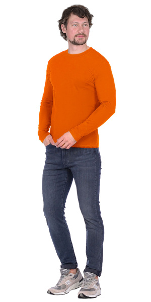 Футболка с длинным рукавом оранжевая