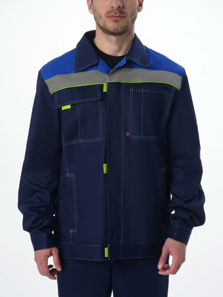 Костюм "Флофт-1" СОП (тк.Смесовая,210) брюки, т.синий/васильковый