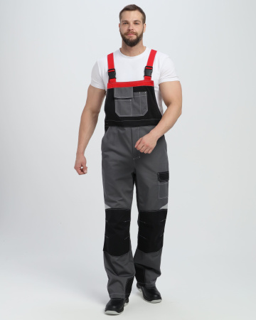 Костюм Вектрон-2 (тк.Смесовая МВО,240) п/к, серый/черный/красный