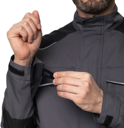 Куртка мужская "Сюрвейер" тёмно-серый/чёрный