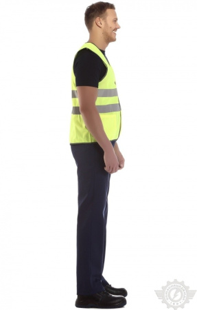 Сигнальный жилет "Спектр" лимонный с СВП (СОП)