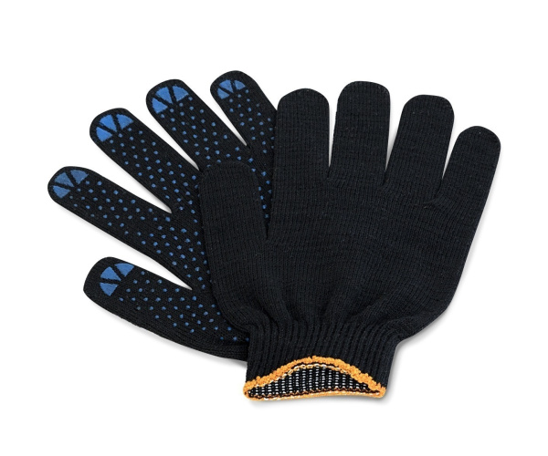 Перчатки х/б Люкс ЧЕРНЫЕ ПВХ-точка 10 кл., 42гр.