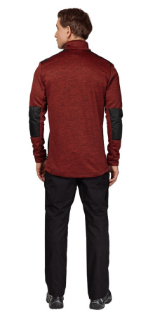 Куртка "Валма" трикотажная красный меланж/чёрный