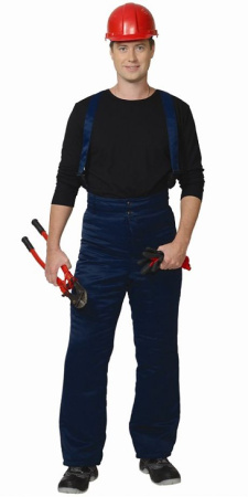 Брюки зимние универсальные, тк.смесовая, т.синий