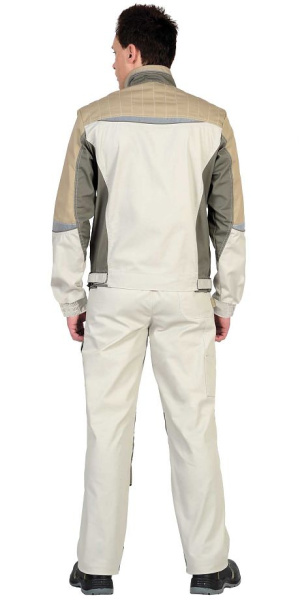 Костюм "Каспий" куртка (чз), п/к, молочный с оливой и песочным и СОП