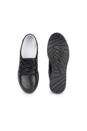 Полуботинки женские "Инженер", ПУ, цвет черный