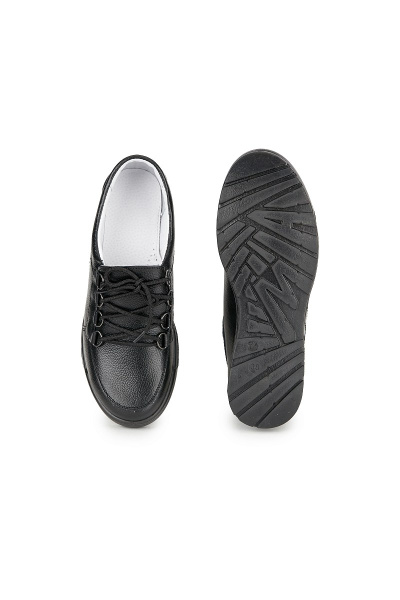 Полуботинки женские "Инженер", ПУ, цвет черный