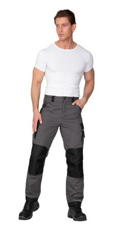 Брюки мужские "Сюрвейер" тёмно-серый/чёрный