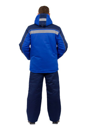 Куртка рабочая мужская зимняя "Страйк" цвет василек/темно-синий
