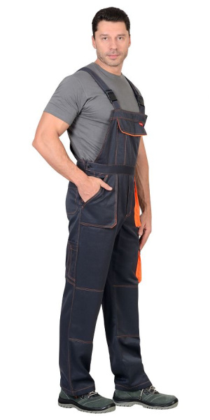 Полукомбинезон "CROWN", т.серый с оранжевым