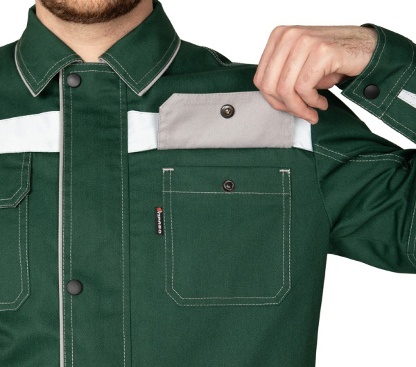 Куртка мужская летняя "Эко-Труд" тёмно-зелёный, СОП