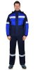 Костюм "ПЕТРОЛ" куртка, п/к, темно-синий с васильковым и СОП, антистат 260 г/кв., ОП, НМВО