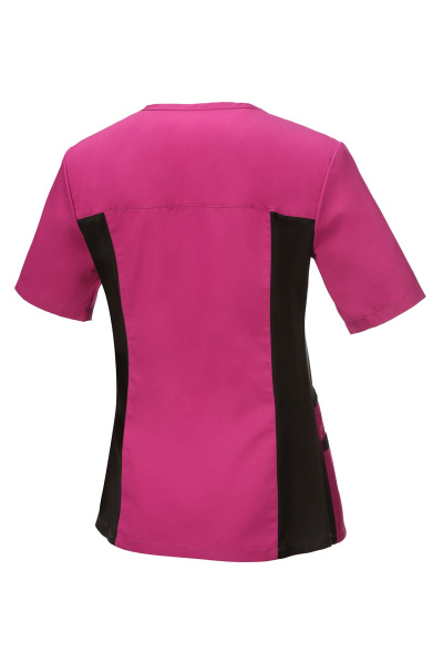 Блуза ЛИНДРЕД (Lindred) ОРИОН женская фуксия/черная, рукав короткий