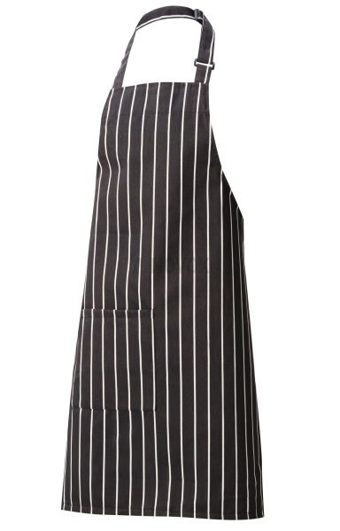 Фартук HORECA (ХОРЕКА) с нагрудником MixColor black (черно-белая полоска)