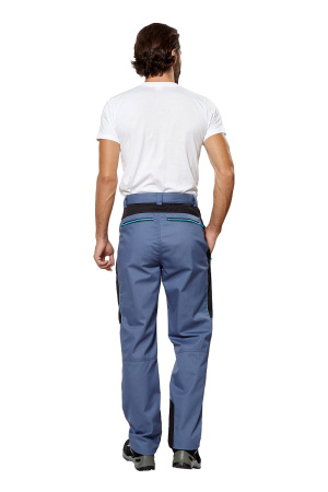 Костюм рабочий мужской летний "Кранц", куртка, брюки, цвет маренго/черный/голубой