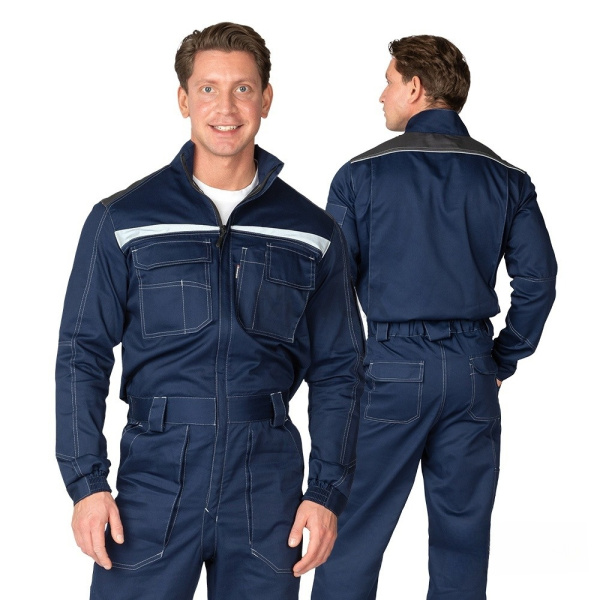 Комбинезон мужской летний "Профессионал" тёмно-синий/тёмно-серый