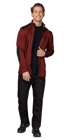 Куртка "Валма" трикотажная красный меланж/чёрный