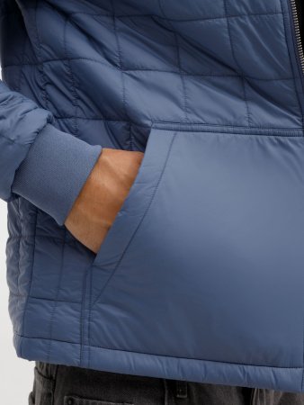 Куртка-бомбер унисекс Warmbridge, синяя (джинс)