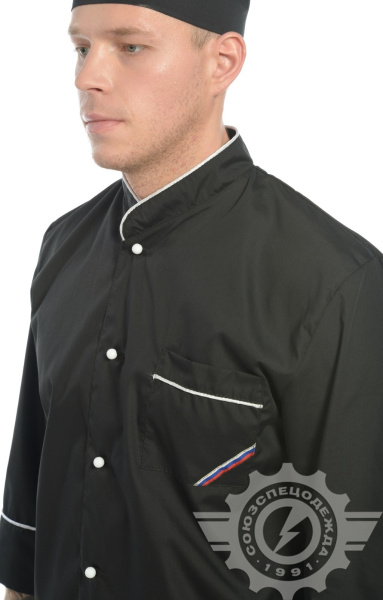 Куртка поварская (китель) "Люкс-Лайт" черная