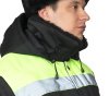 Костюм мужской утеплённый "Коммунальщик" чёрный/лимонный, куртка + п/к