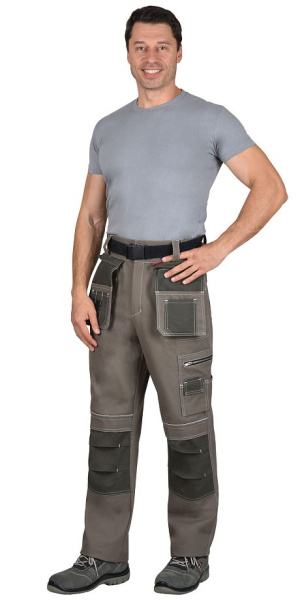 Костюм "ТОКИО" куртка (чз), брюки т. песочный с хаки 100%х/б пл. 260 г/кв.м