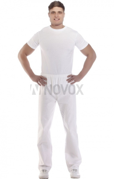 Брюки мужские поварские, белые