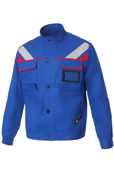 Куртка ТЕЙКЕР Металл фри василек/красная