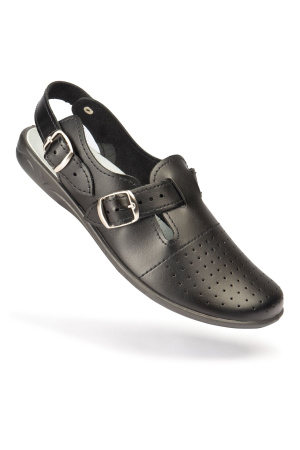 Сандалии (сабо) АЛМИ ЛАРИСА женские МИНПРОМТОРГ, ПУ, черные