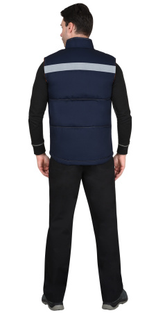 Жилет утепленный "ОРИОН" тёмно-синий, на подкладке, СОП