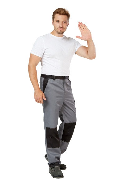 Костюм  "Умелец 1" , куртка, брюки, цвет серый/черный