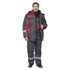 Костюм мужской утеплённый "Бренд К" тёмно-серый/красный, куртка, п/к