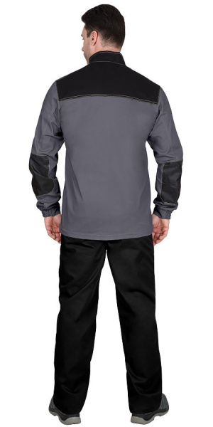 Куртка "МАНХЕТТЕН"  длин., т.серый с оранж. и черным тк. стрейч пл. 250 г/кв.м (ЧЗ)