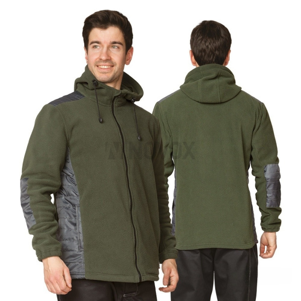 Куртка "Кеми" флисовая с капюшоном хаки