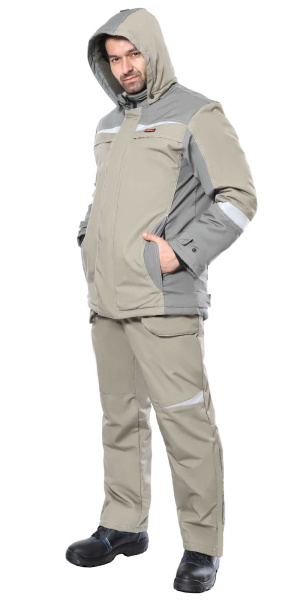 Костюм «ОЗОН» зимний, куртка/брюки, св.оливковый/т.оливковый