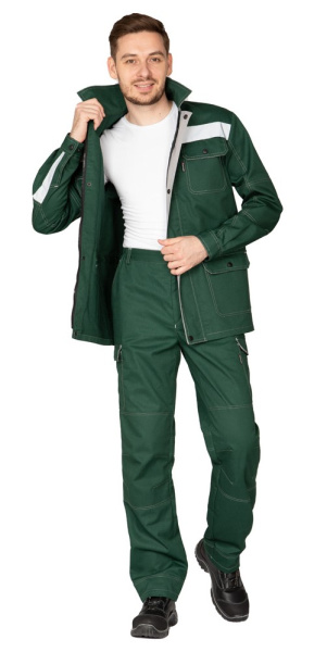 Куртка мужская летняя "Эко-Труд" тёмно-зелёный, СОП