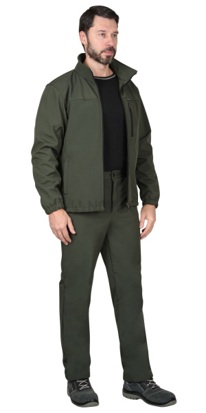 Костюм "Азов" , куртка (чз), брюки, софтшелл пл 350 г/кв.м, хаки 