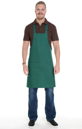 Фартук HORECA (ХОРЕКА) с нагрудником dark green (темно-зеленый)